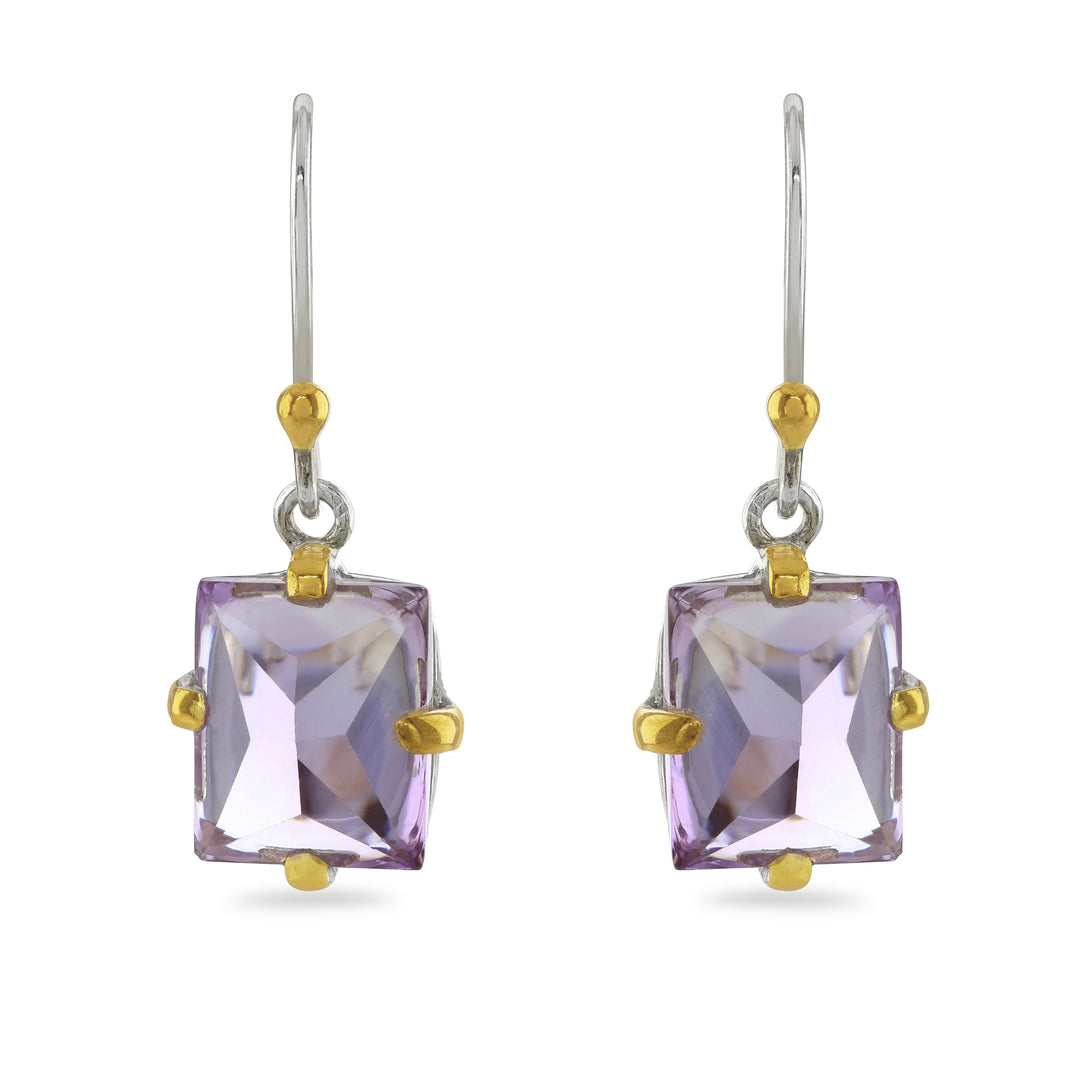 Faceted Amethyst Earrings