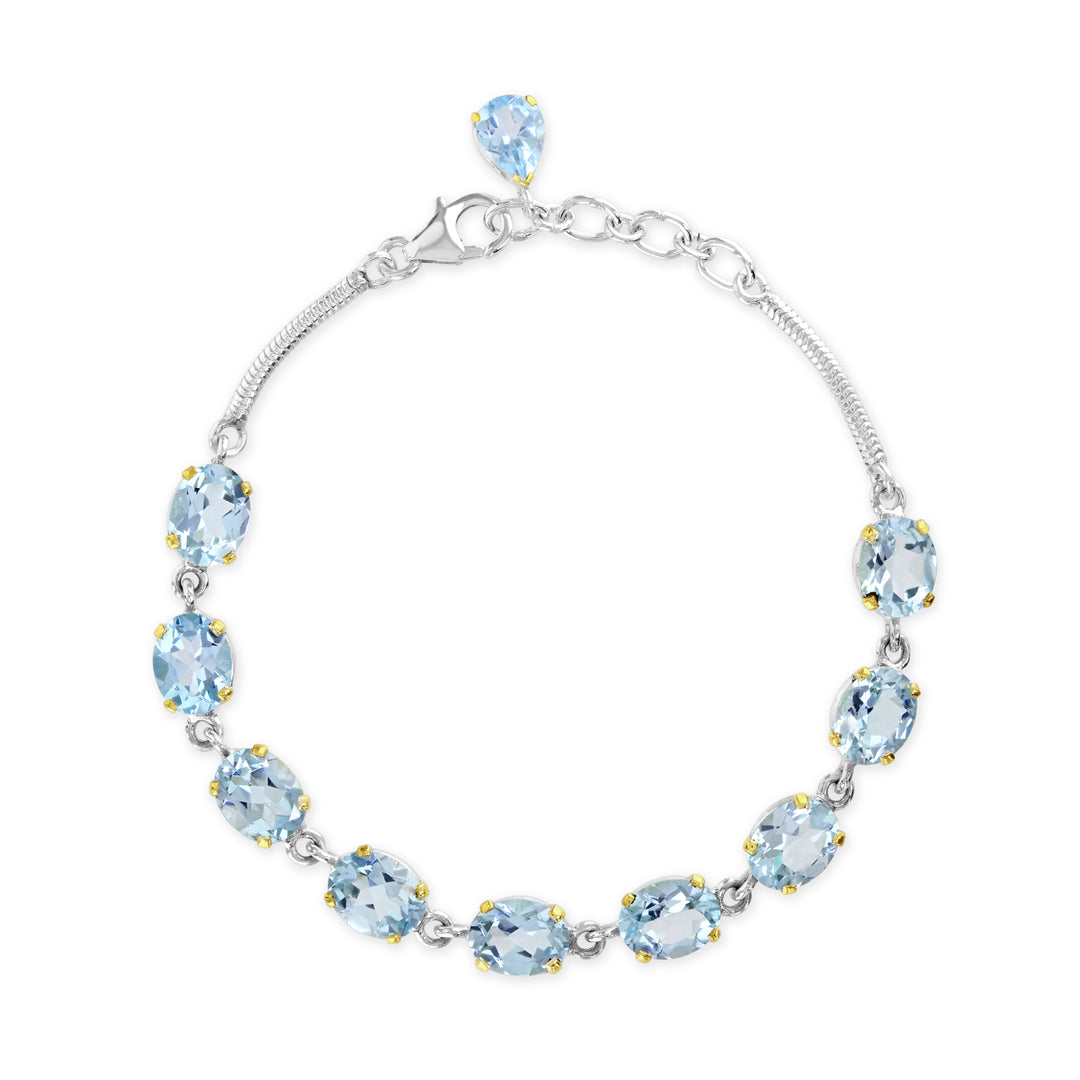 Faceted Blue Topaz Bracelet