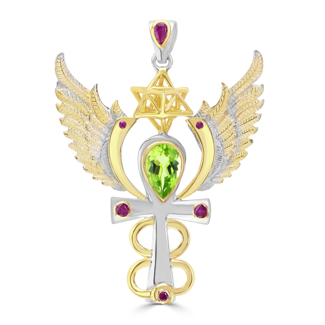 Egyptian Fire Pendant with Peridot