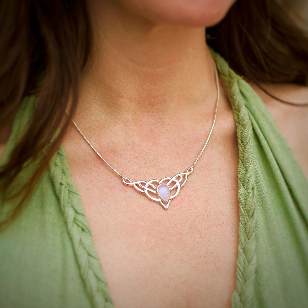 Moonstone Celtic Necklace