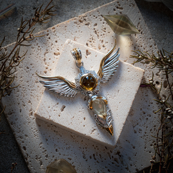Agni Manitite &amp; Gold Tektite Wings of Awakening