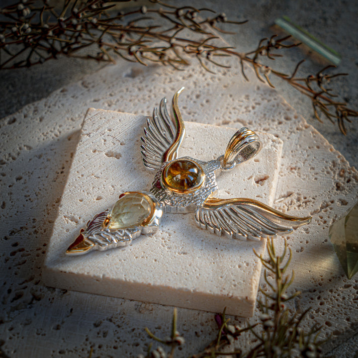 Agni Manitite &amp; Gold Tektite Wings of Awakening