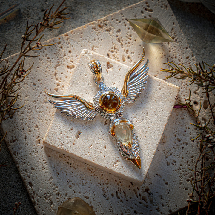 Agni Manitite &amp; Gold Tektite Wings of Awakening