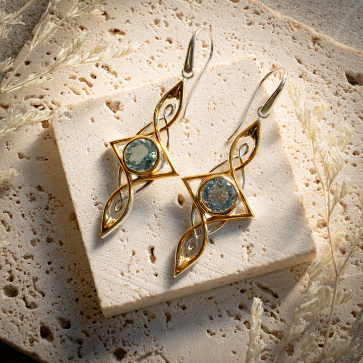 Blue Topaz Etheria Earrings