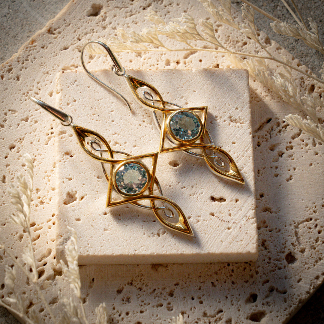 Blue Topaz Etheria Earrings