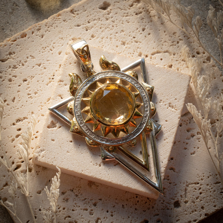 Citrine Solar Stargate Pendant