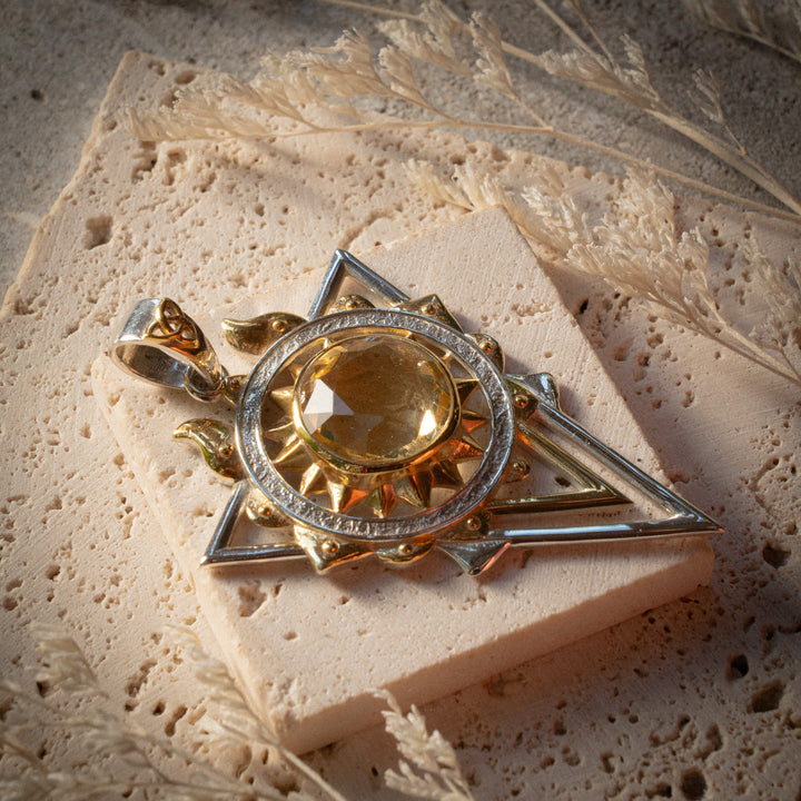 Citrine Solar Stargate Pendant