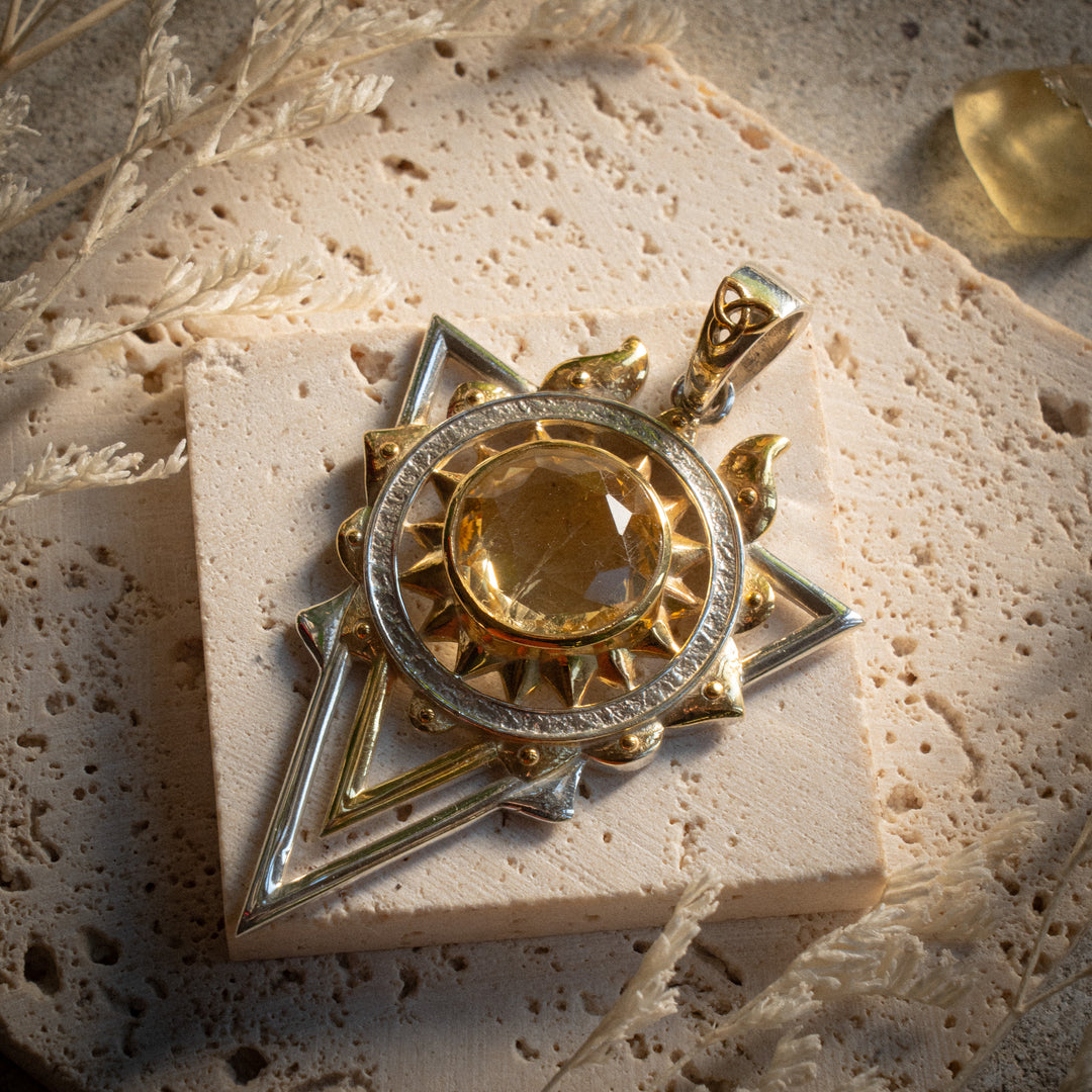 Citrine Solar Stargate Pendant