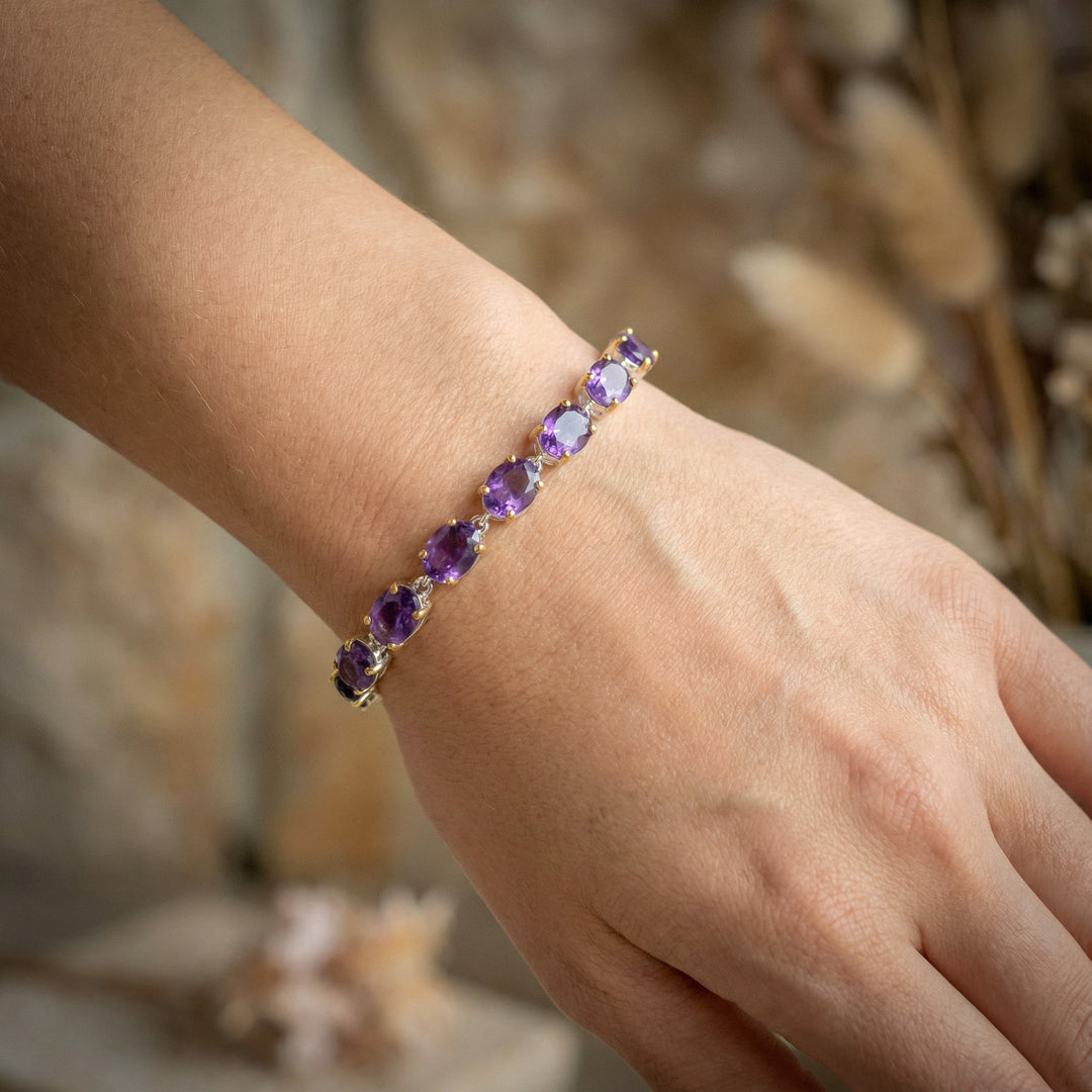Faceted Amethyst Bracelet