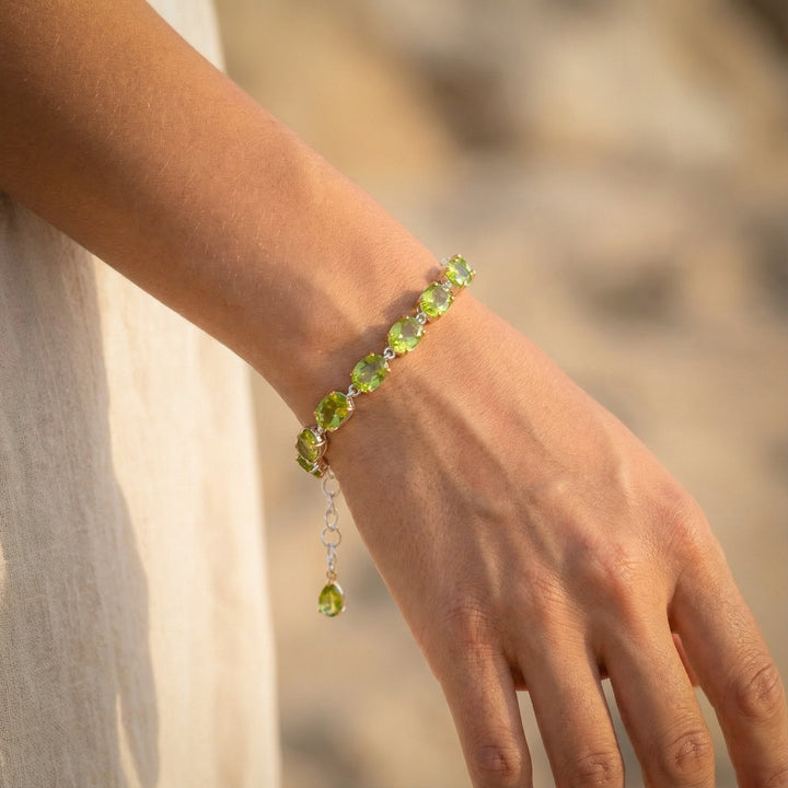 Faceted Peridot Bracelet