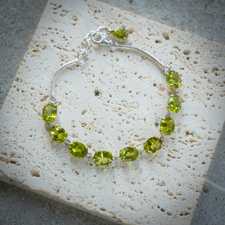 Faceted Peridot Bracelet