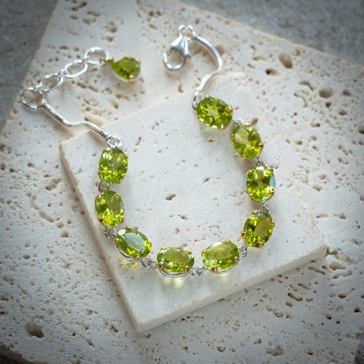 Faceted Peridot Bracelet
