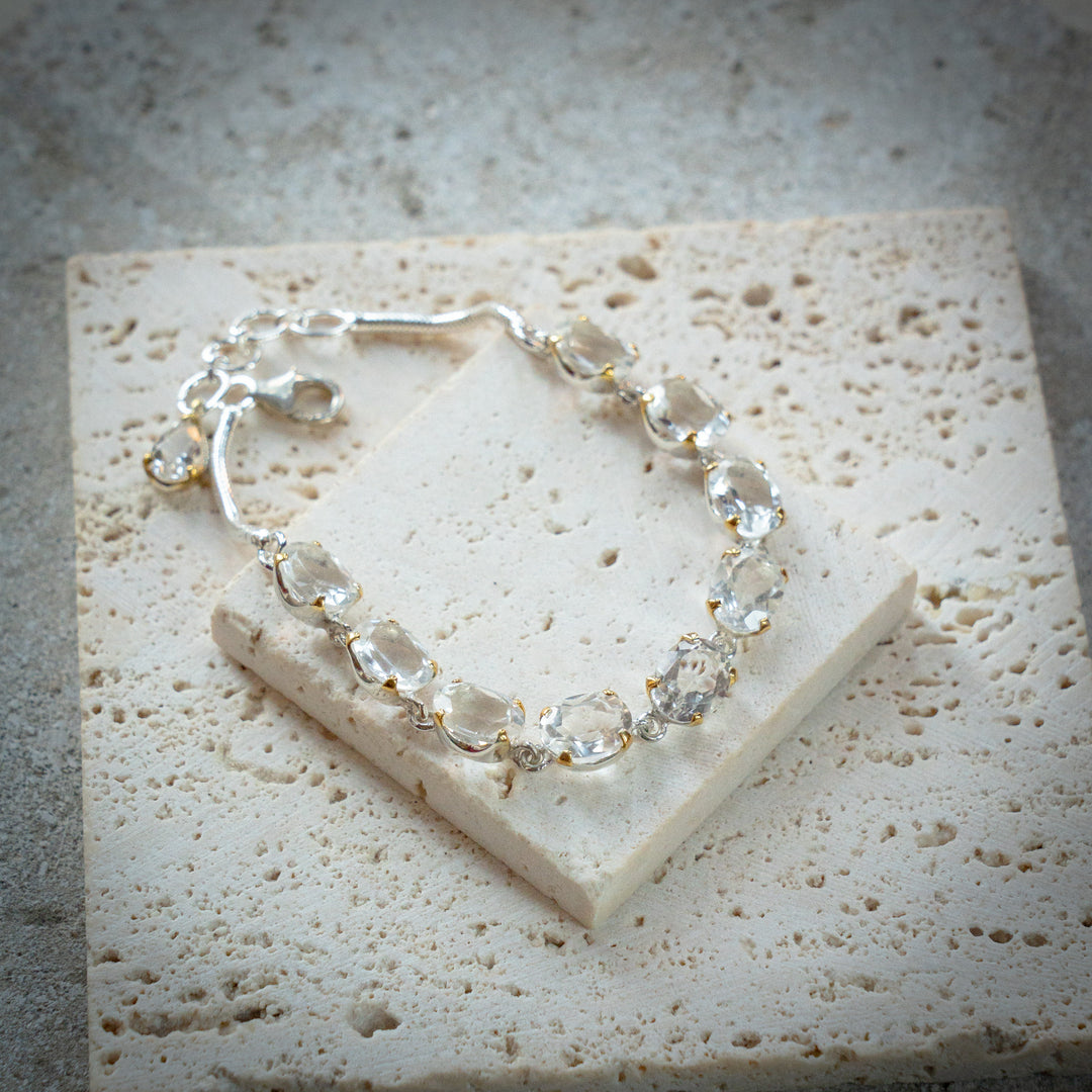 Faceted Quartz Bracelet