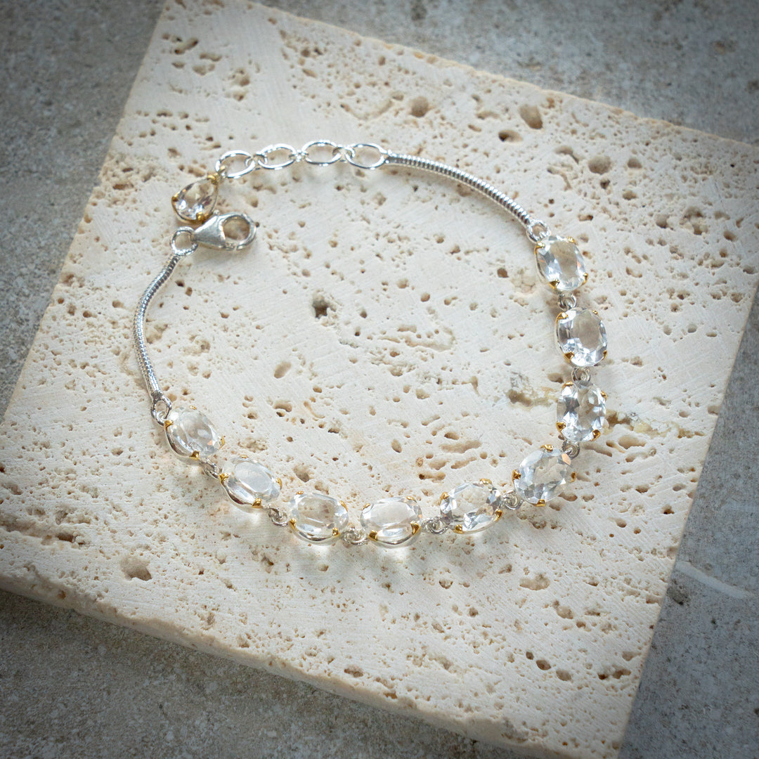 Faceted Quartz Bracelet