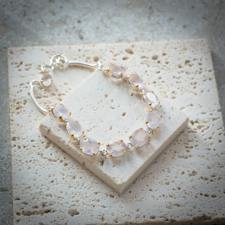 Faceted Rose Quartz Bracelet