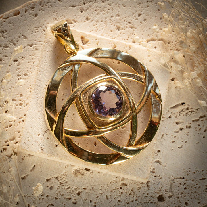 Gilded Amethyst Nexus Pendant