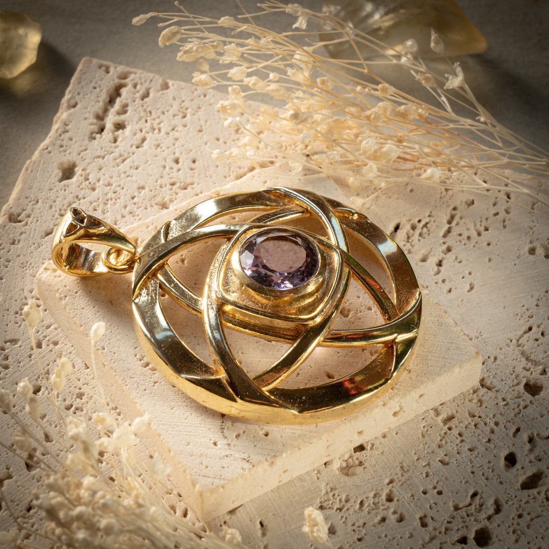 Gilded Amethyst Nexus Pendant