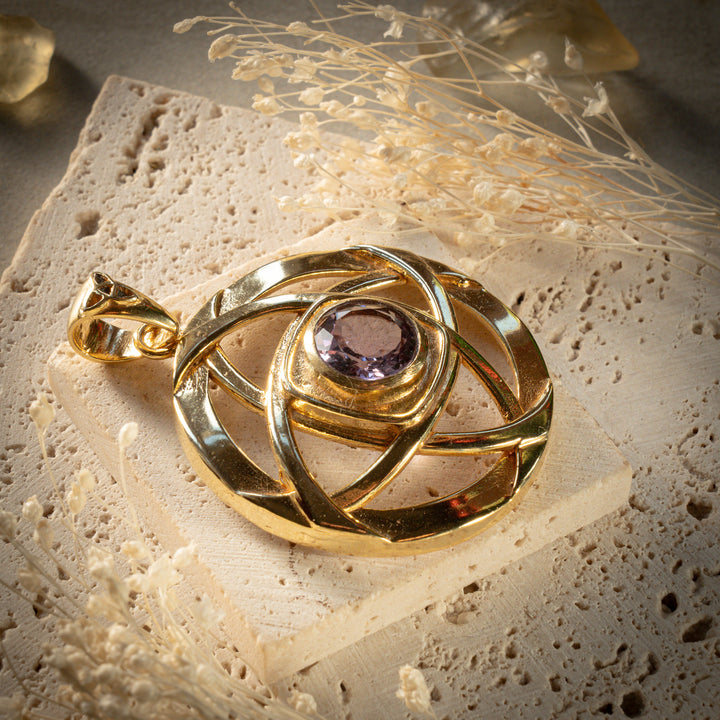 Gilded Amethyst Nexus Pendant