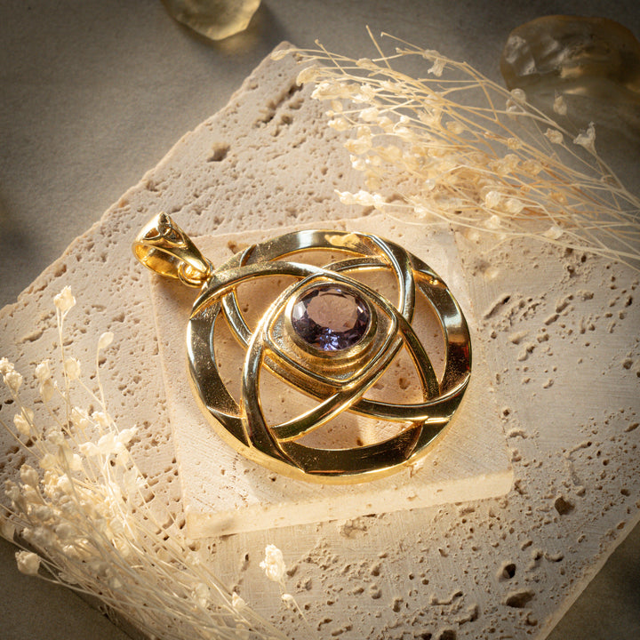 Gilded Amethyst Nexus Pendant