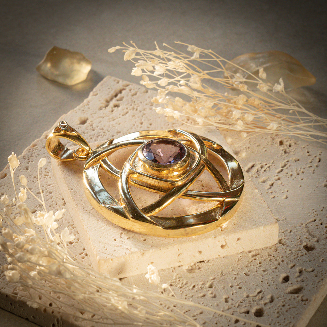 Gilded Amethyst Nexus Pendant