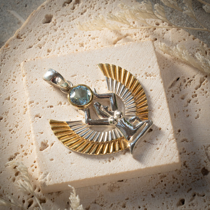 Goddess Isis with Blue Topaz