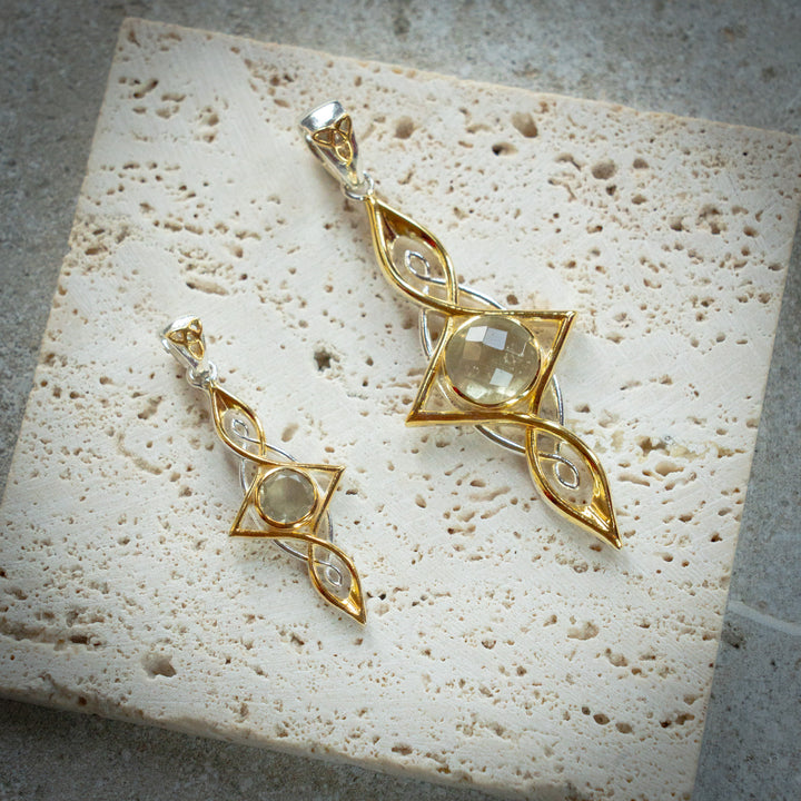 Gold Tektite Etheria Pendant