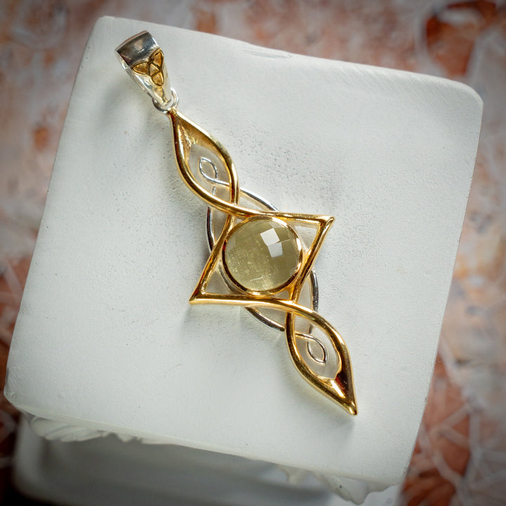 Gold Tektite Etheria Pendant