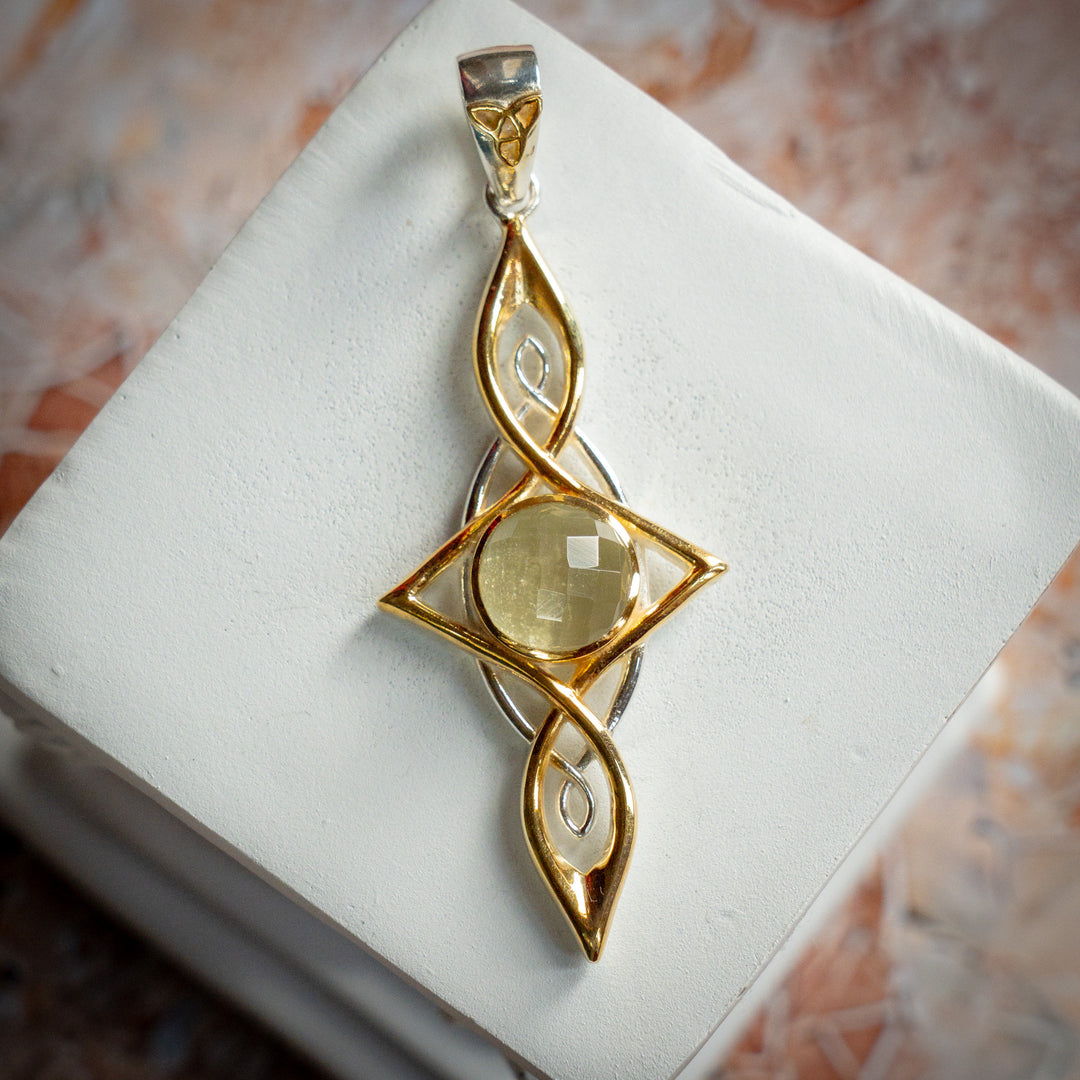 Gold Tektite Etheria Pendant