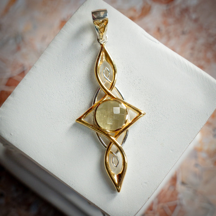 Gold Tektite Etheria Pendant