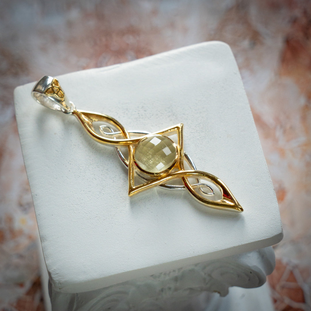 Gold Tektite Etheria Pendant