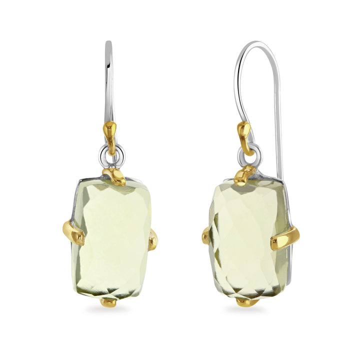 Faceted Gold Tektite Earrings