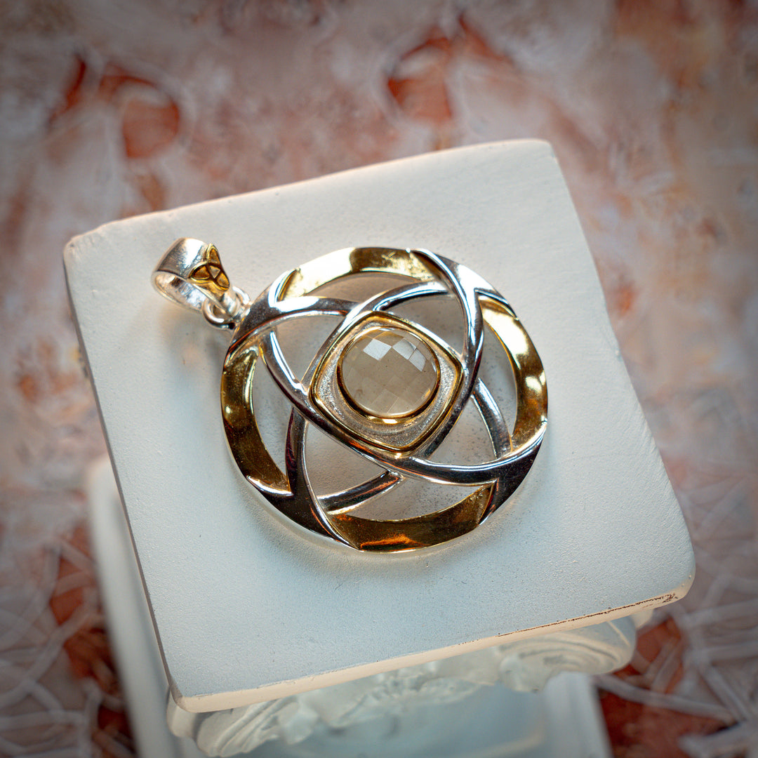 Gold Tektite Nexus Pendant