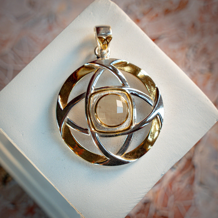 Gold Tektite Nexus Pendant