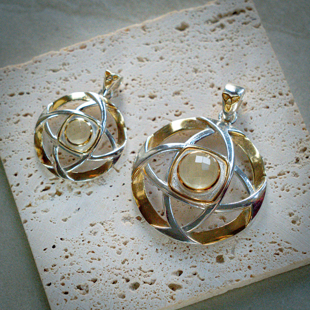 Gold Tektite Nexus Pendant