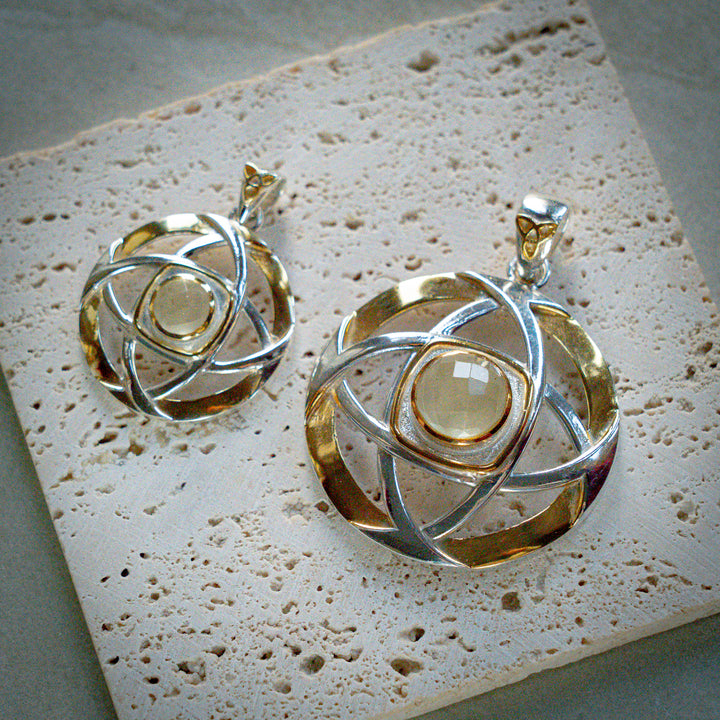 Gold Tektite Nexus Pendant