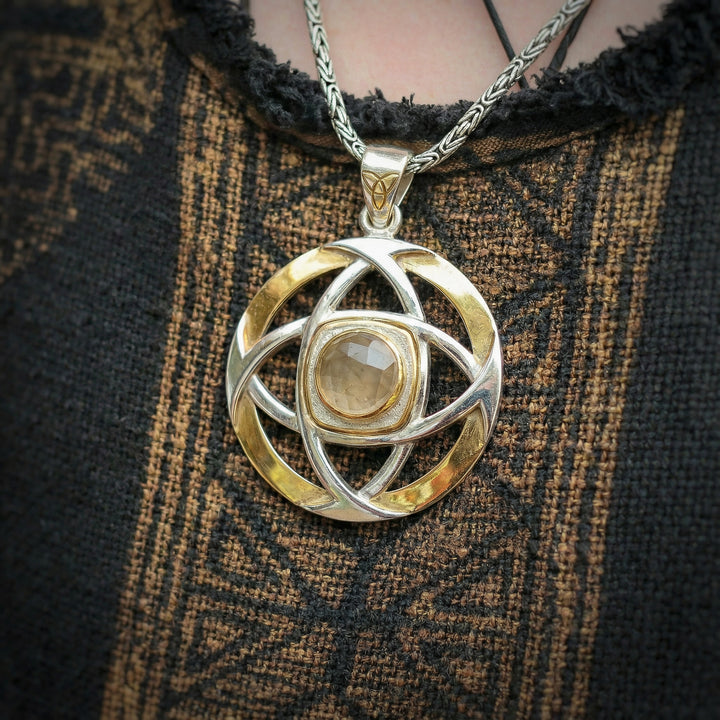 Gold Tektite Nexus Pendant