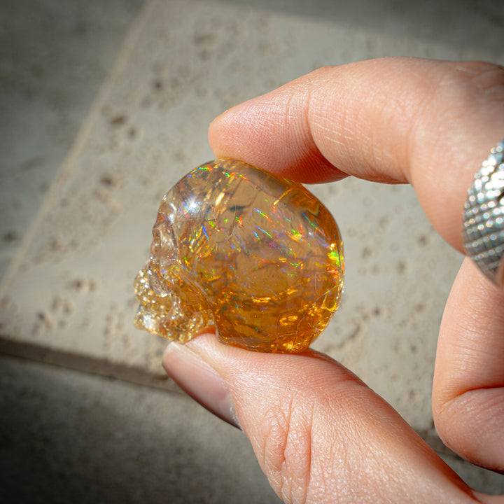'Ignis' Ethiopian Fire Opal Skull