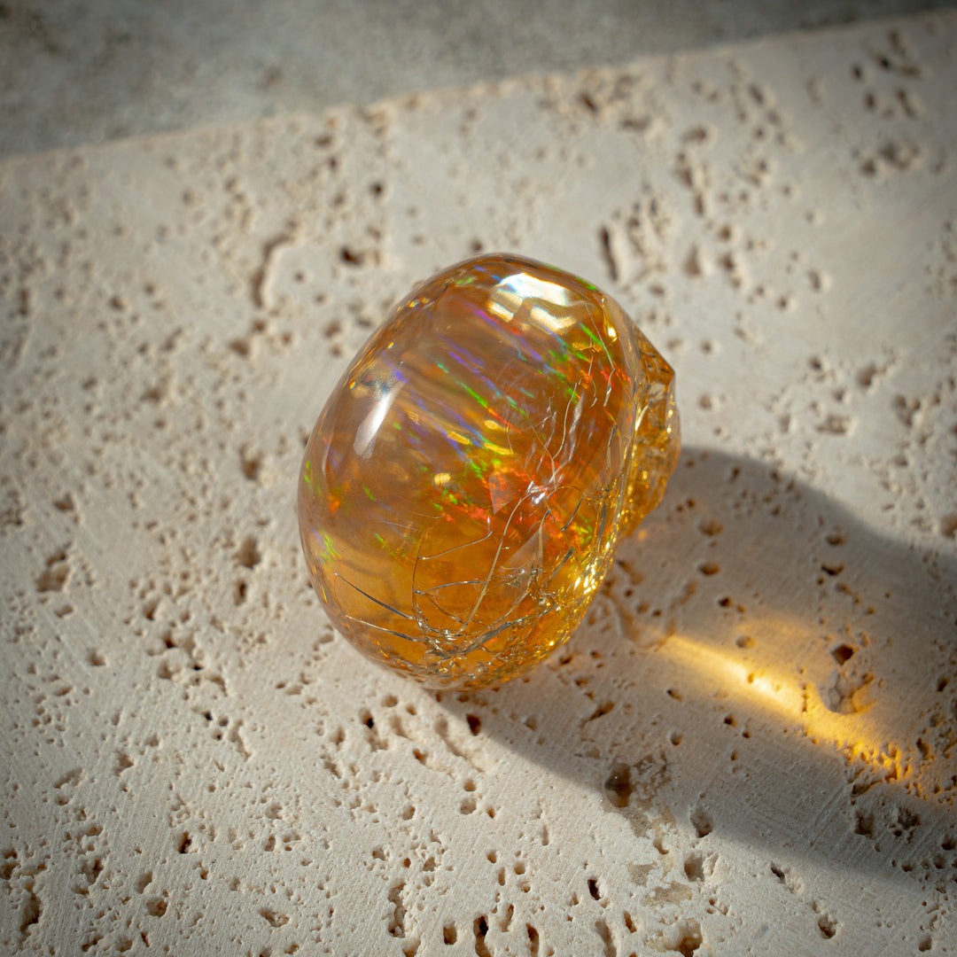 'Ignis' Ethiopian Fire Opal Skull