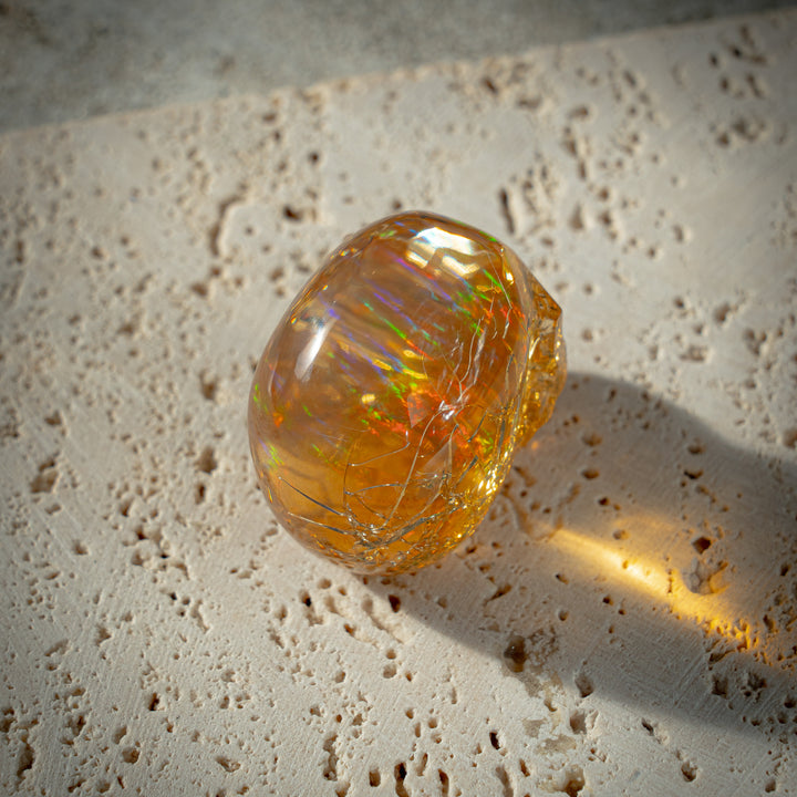'Ignis' Ethiopian Fire Opal Skull