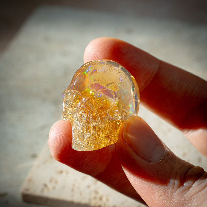 'Ignis' Ethiopian Fire Opal Skull