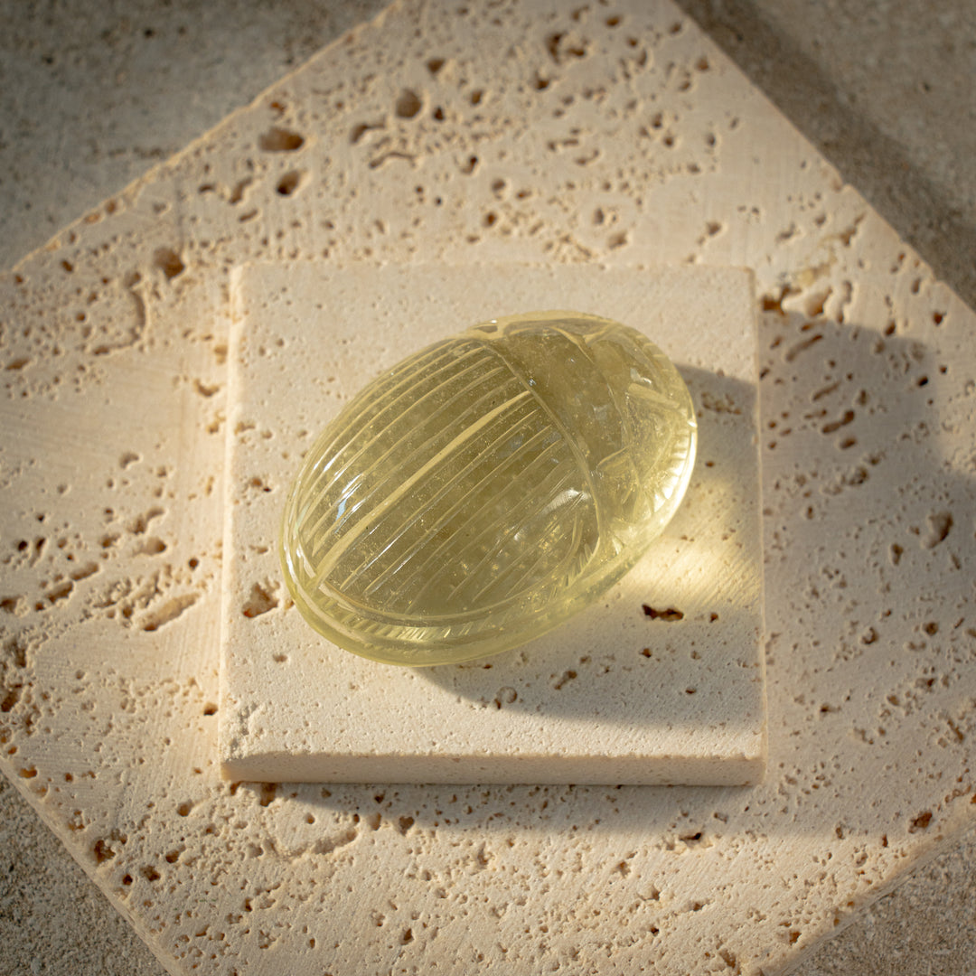 Gold Tektite Scarab (124crt)
