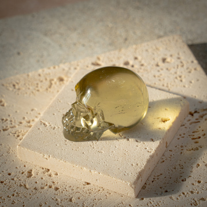 'Lightbearer' Gold Tektite Skull