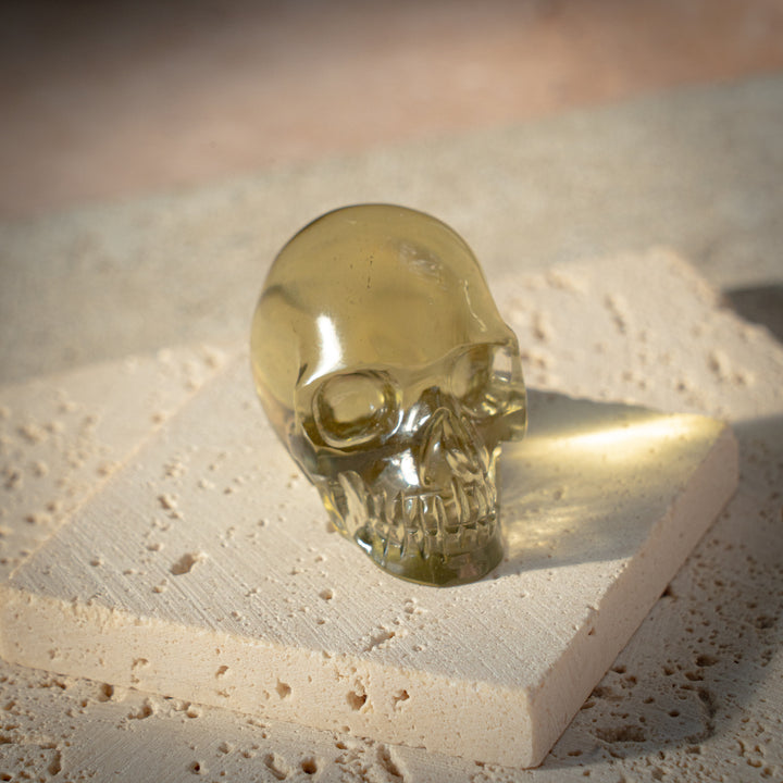 'Lightbearer' Gold Tektite Skull