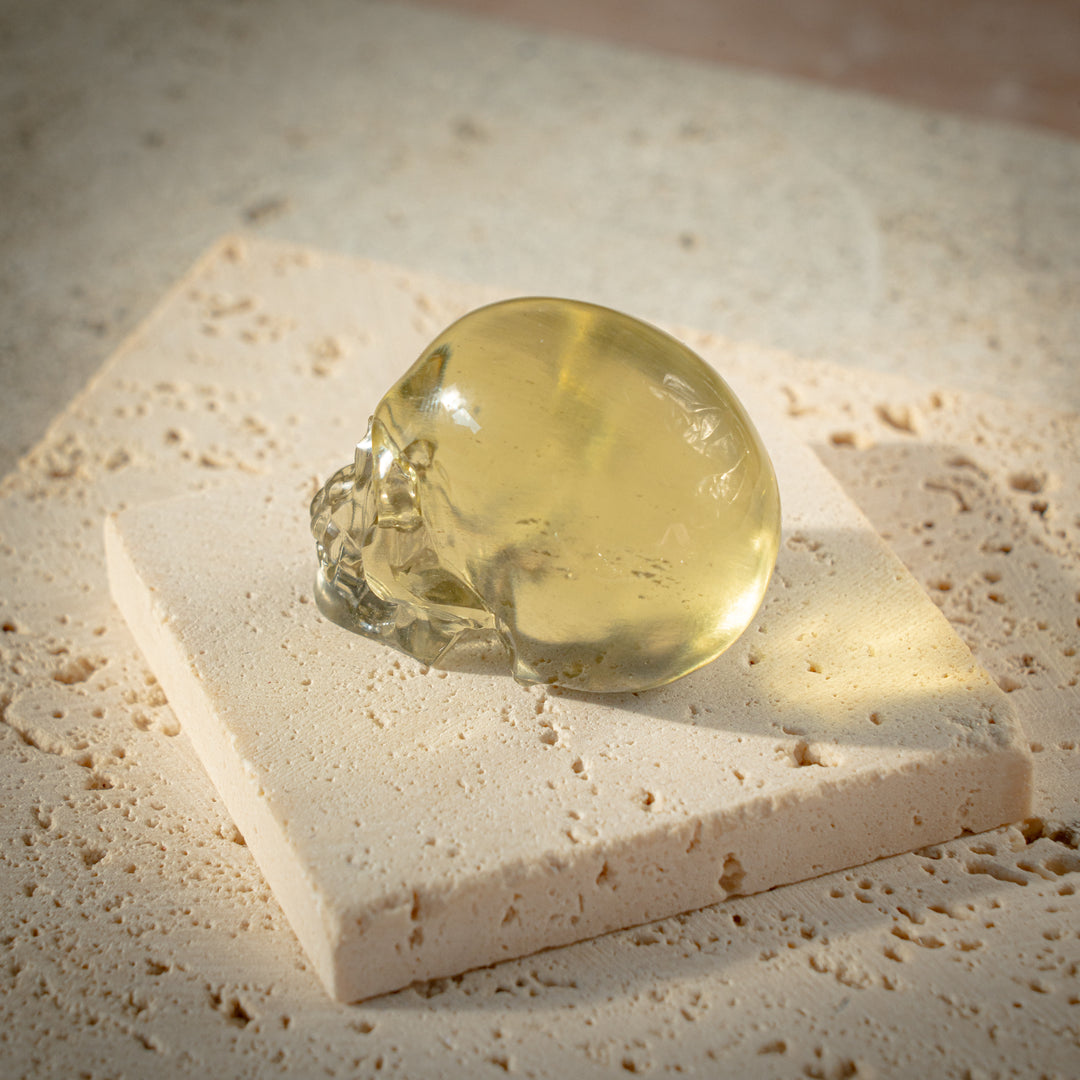 'Lightbearer' Gold Tektite Skull
