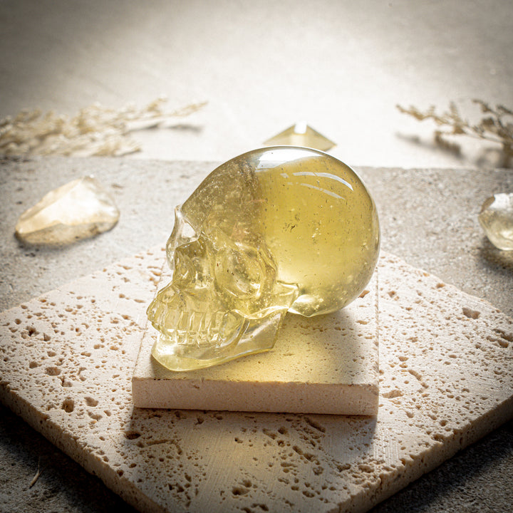 'Luminar' Gold Tektite Skull