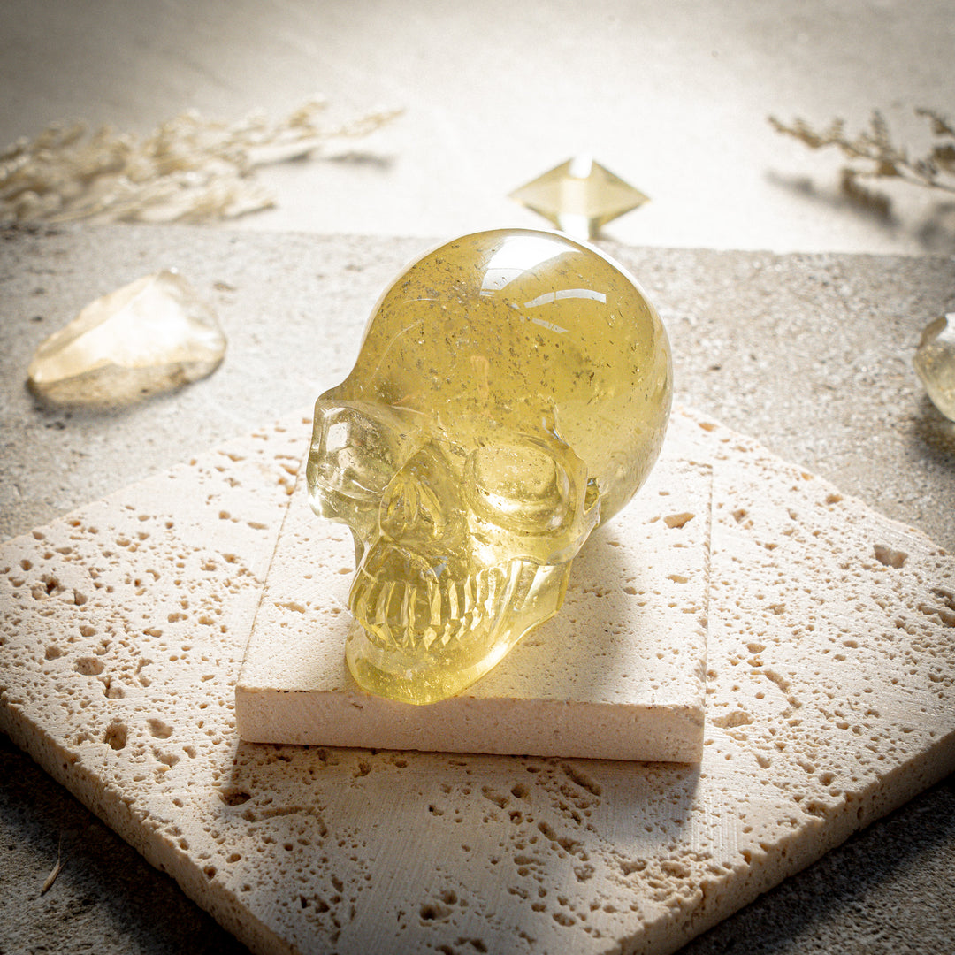 'Luminar' Gold Tektite Skull