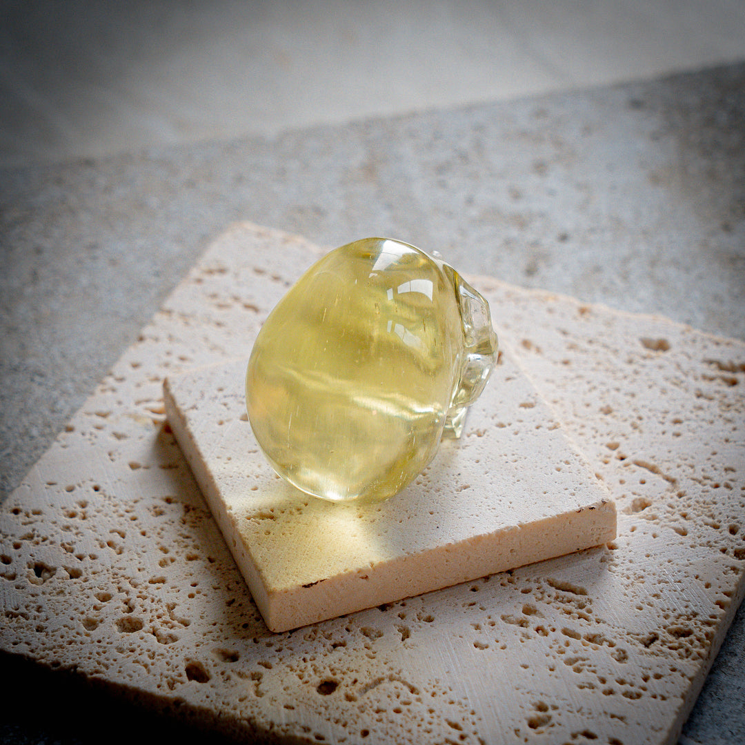 'Luminus' Gold Tektite Skull