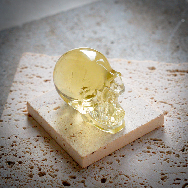'Luminus' Gold Tektite Skull