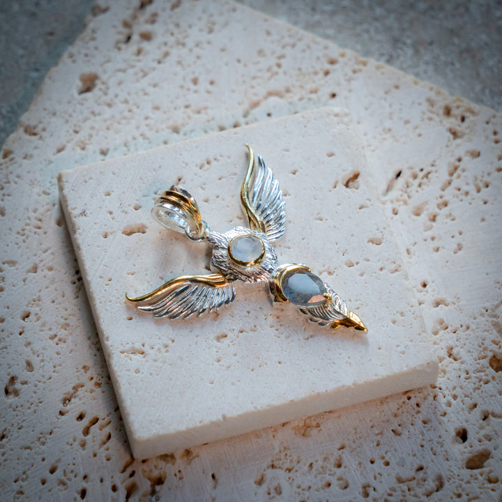 Rainbow Moonstone & Labradorite Wings of Awakening