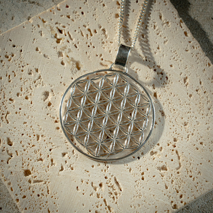 Silver Flower Of Life Pendant